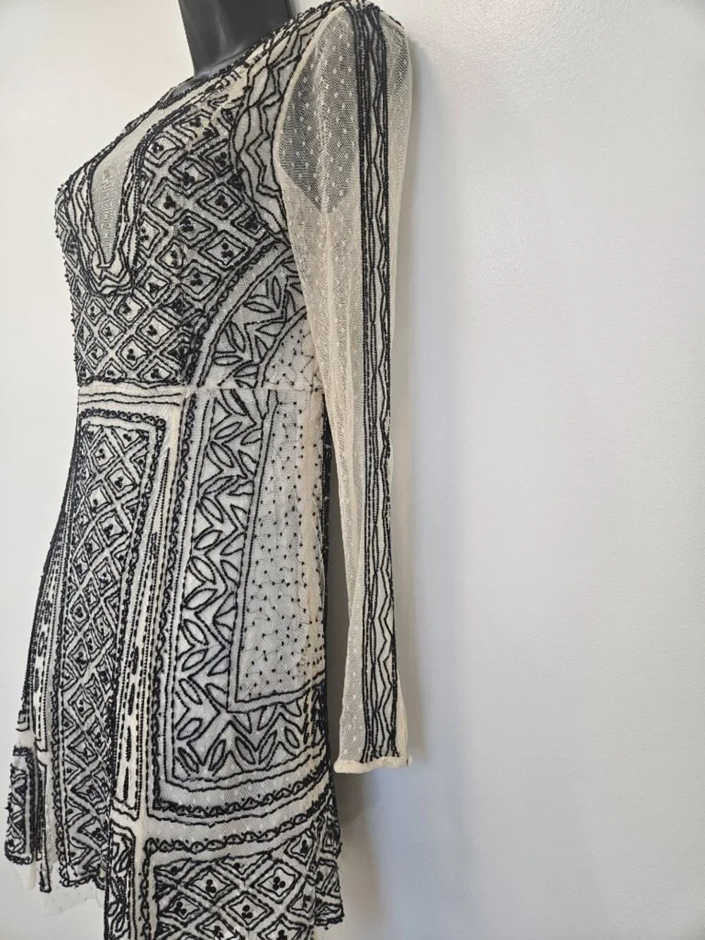 Free People Valentina Beaded Mini Dress